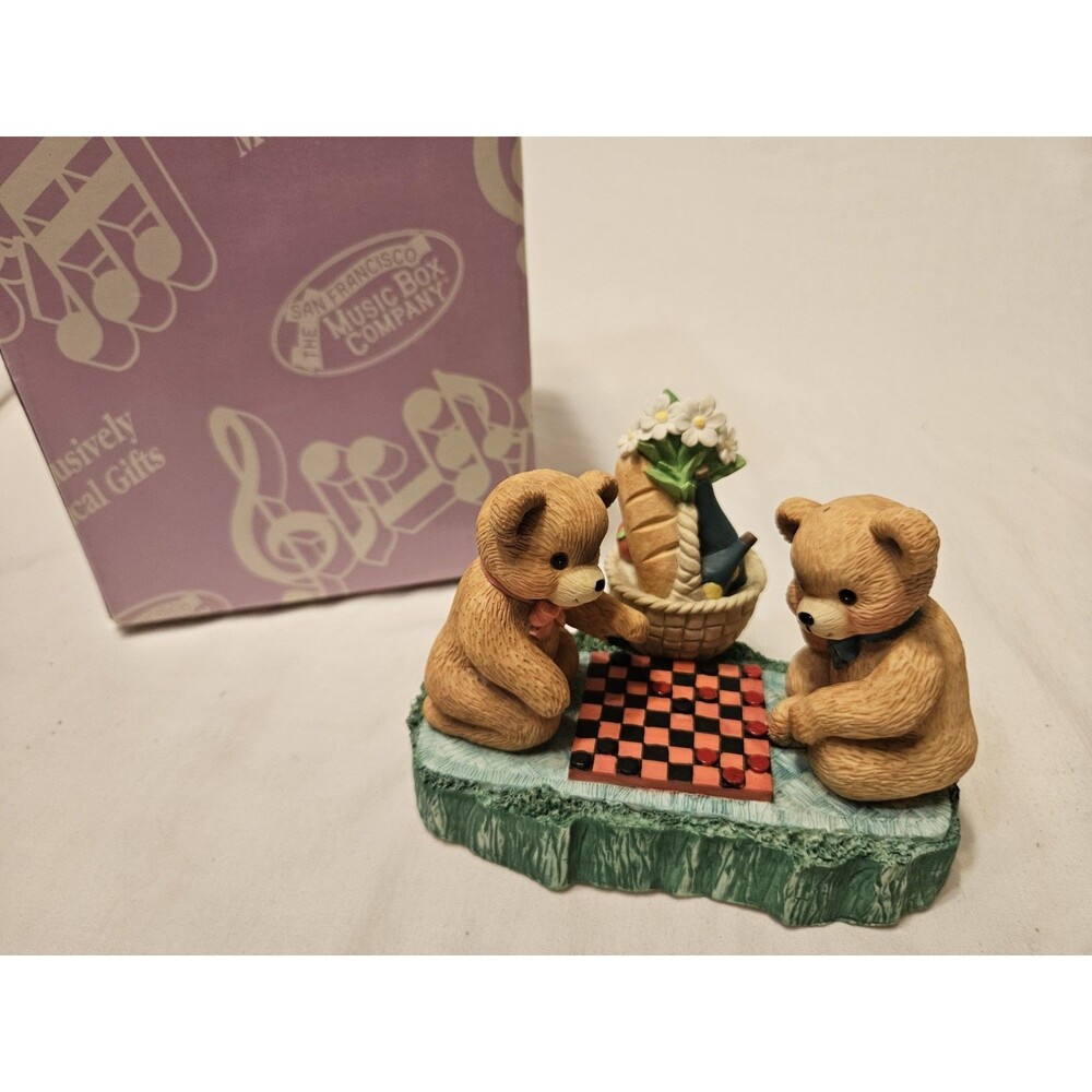 Vintage 1993 The San Francisco Music Box Company Teddy tempo Picnic You've Got A